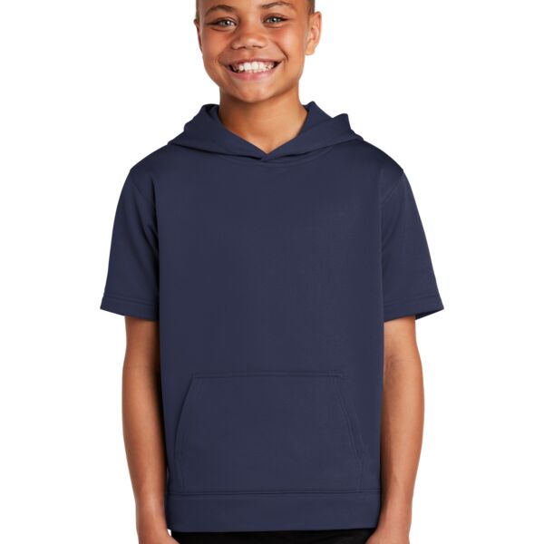 Youth Sport Wick ® Fleece Short Sleeve Hooded Pullover Thumbnail