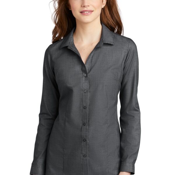 Ladies Pincheck Easy Care Shirt Thumbnail