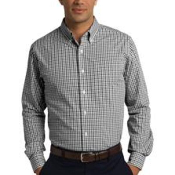 Long Sleeve Gingham Easy Care Shirt Thumbnail